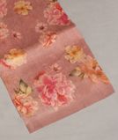 Pink Linen Printed Saree T3532571