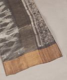 Grey Tussar Printed Saree T3727081