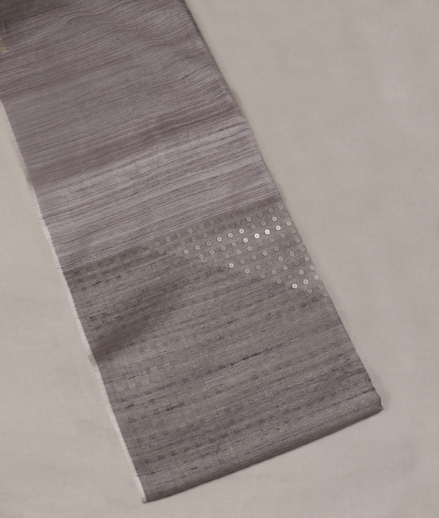 Grey Handwoven Tussar Saree T354286-image