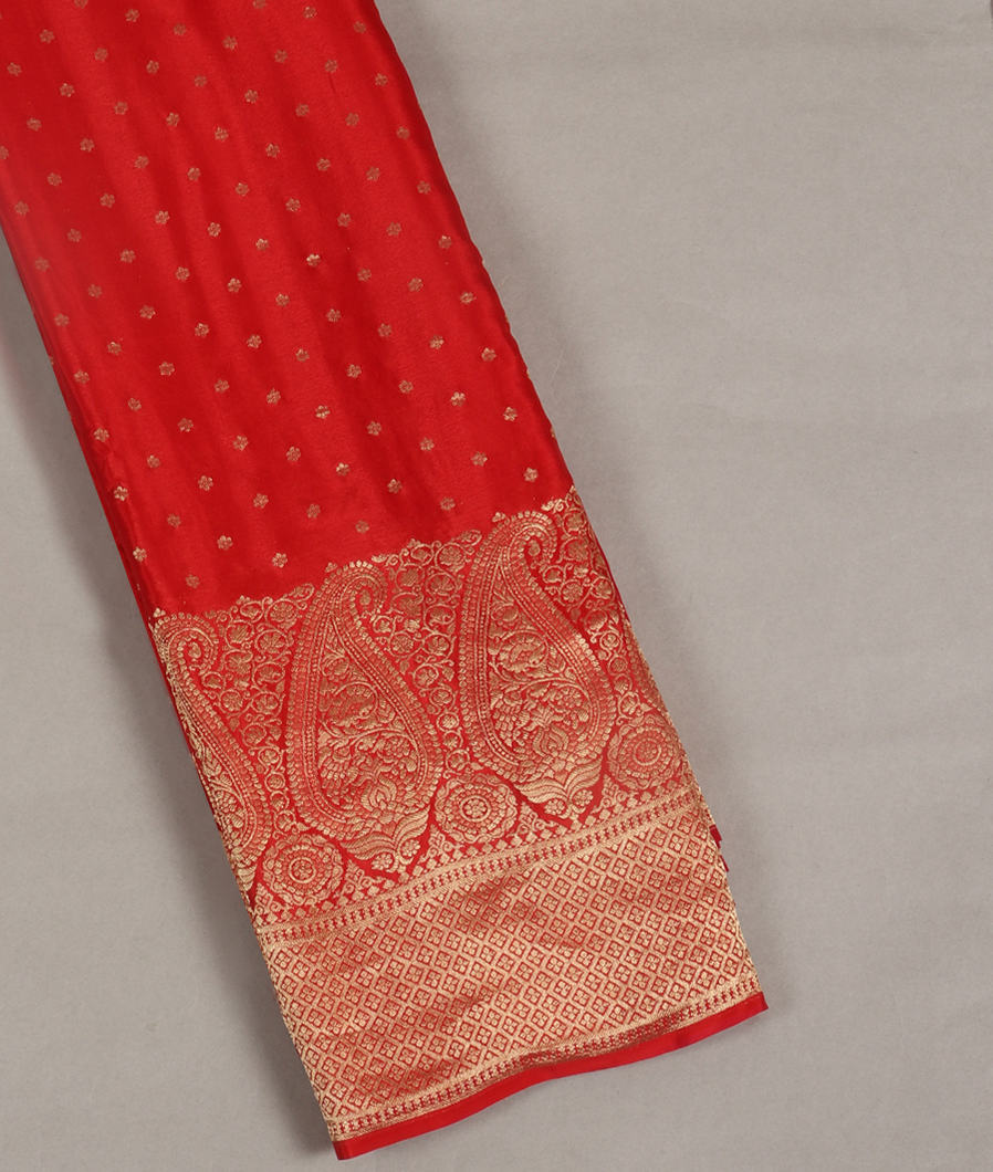 Red Mysore Crepe Silk Saree T402660-image