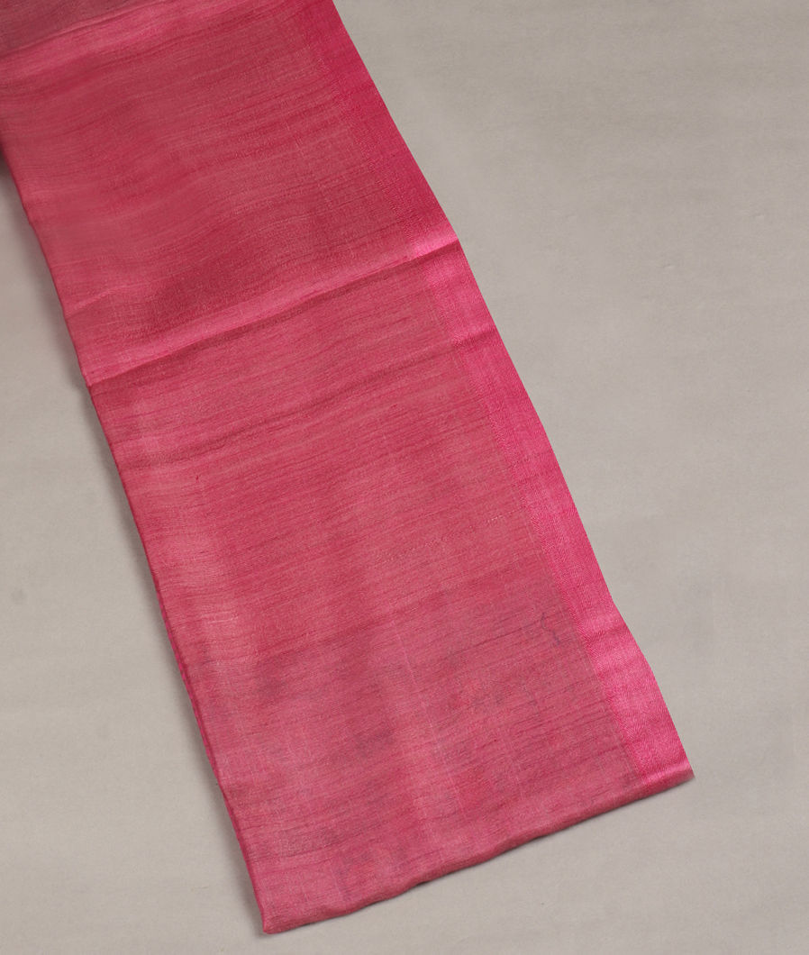 Pink Handwoven Tussar Saree T325395-image