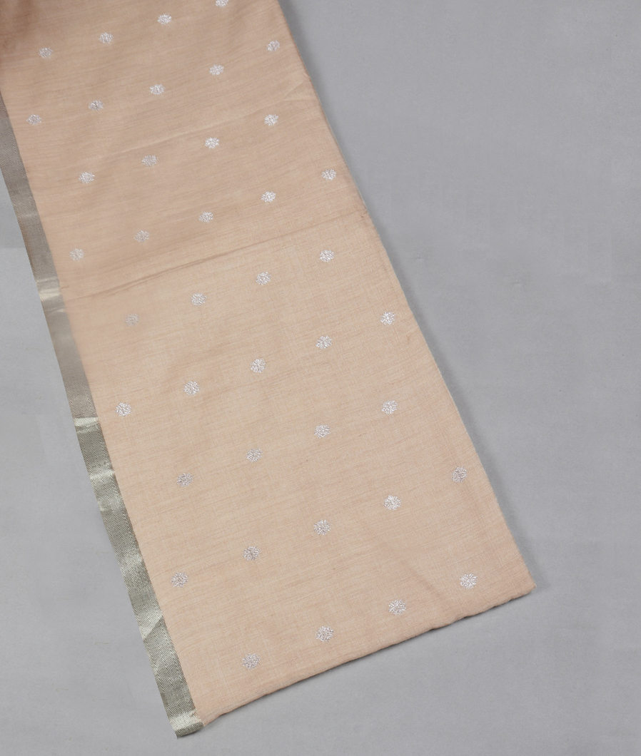 Off-White Handwoven Tussar Saree T378632-image
