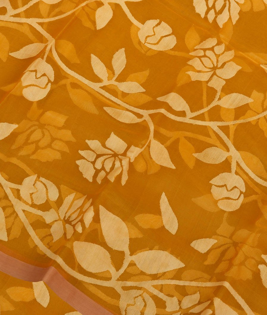Yellow Muslin Saree  NG57864