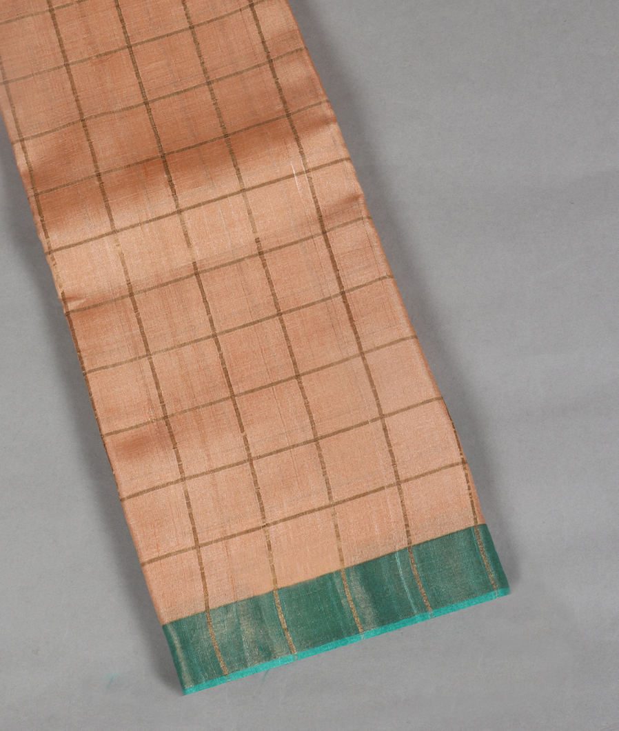 Light Peach Woven Tussar Saree T387472-image