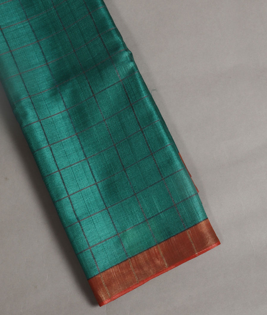 Blue Woven Tussar Saree T410615-image