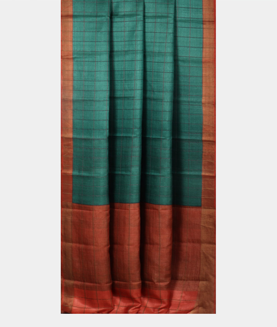 Blue Woven Tussar Saree T4106152