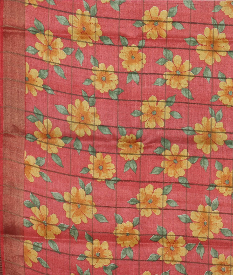 Blue Woven Tussar Saree T4106153