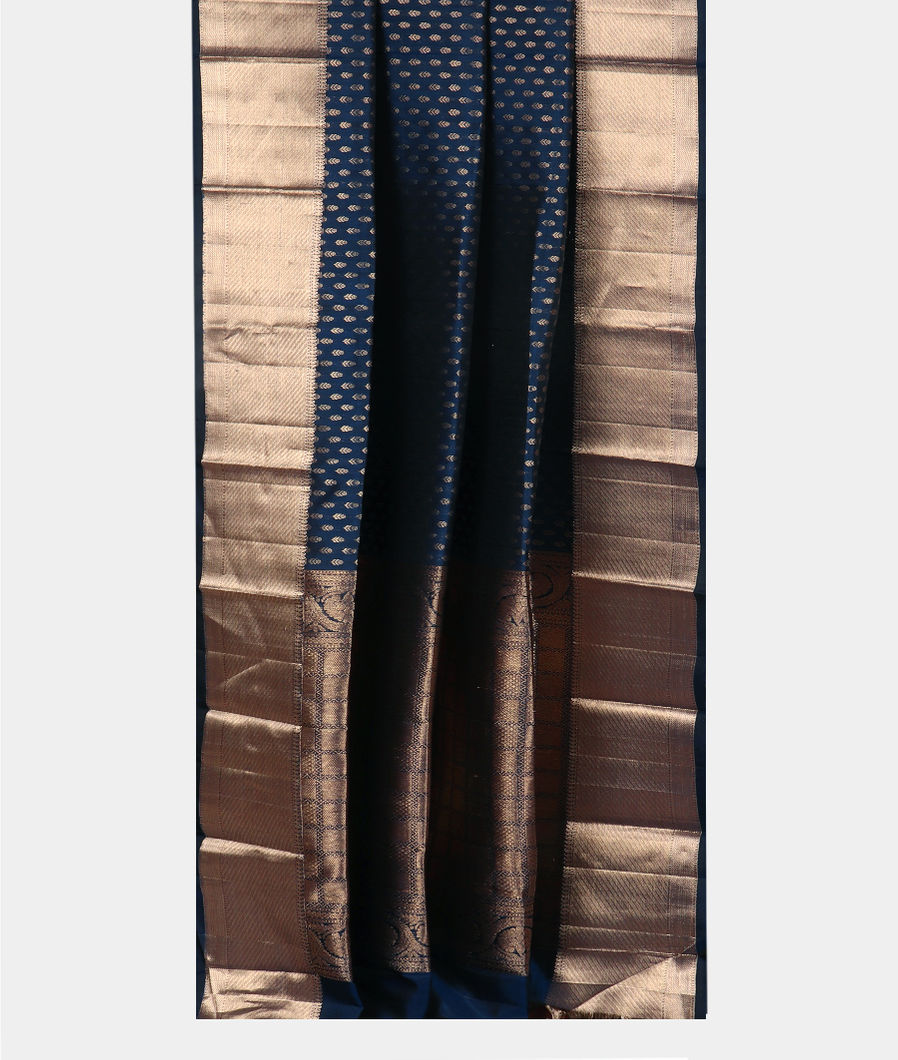 Blue Handwoven Kanjivaram Silk Saree T4032772