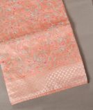 Peach Silk Kota Embroidery Saree T3973151