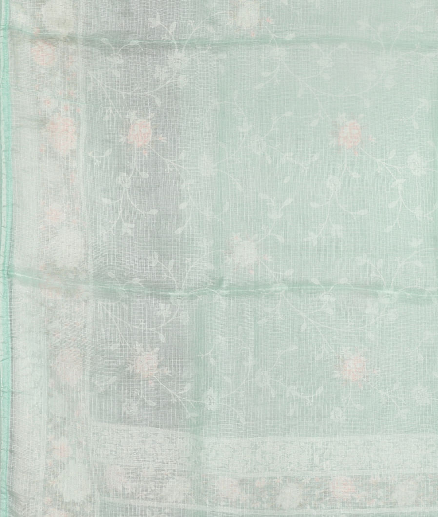 Blue Silk Kota Embroidery Saree T3972563