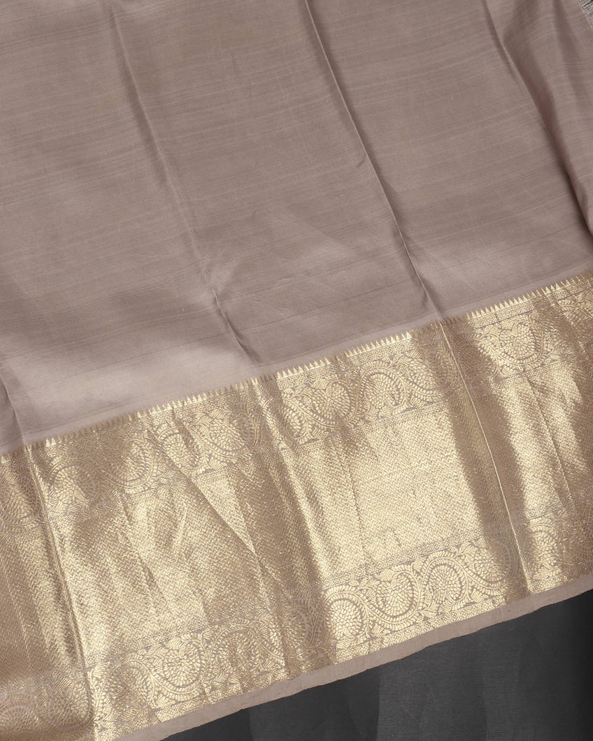 Grey Printed kanjivaram Silk Saree T3976703