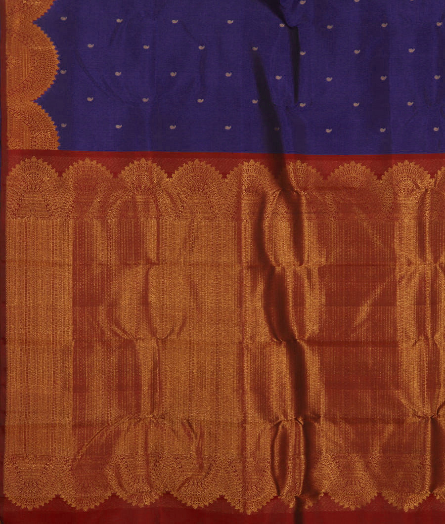 Blue Handwoven Kanjivaram Silk Saree T3939124