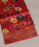Red Printed Banaras Tussar Georgette Saree T4102661