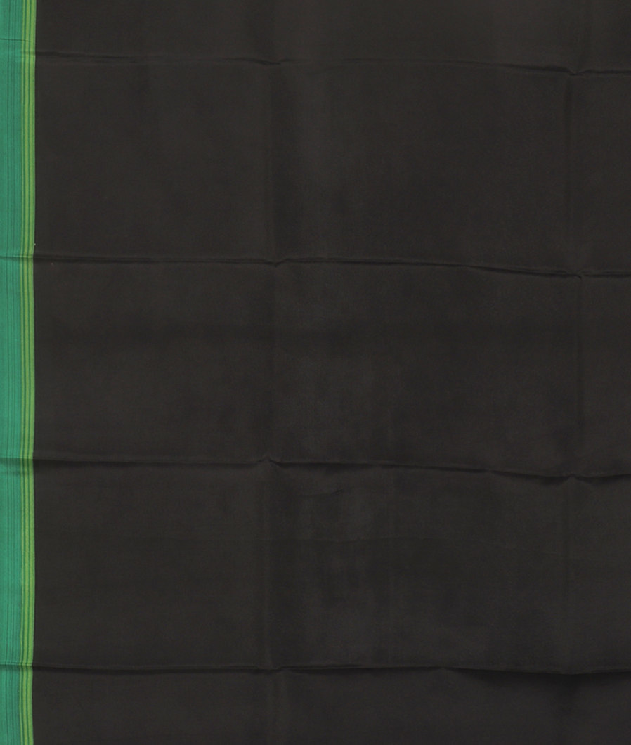 Black Printed Silk Saree T3783503