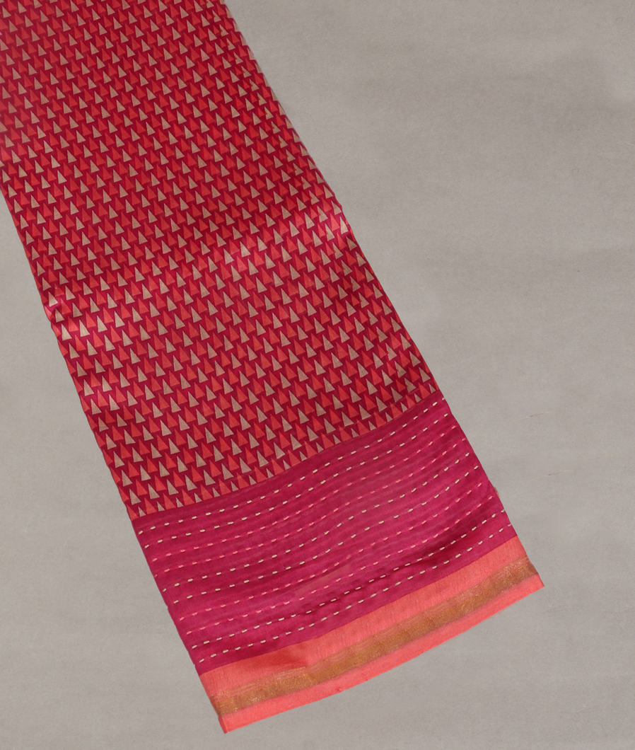 Pink Soft Printed Cotton Saree T410180-image