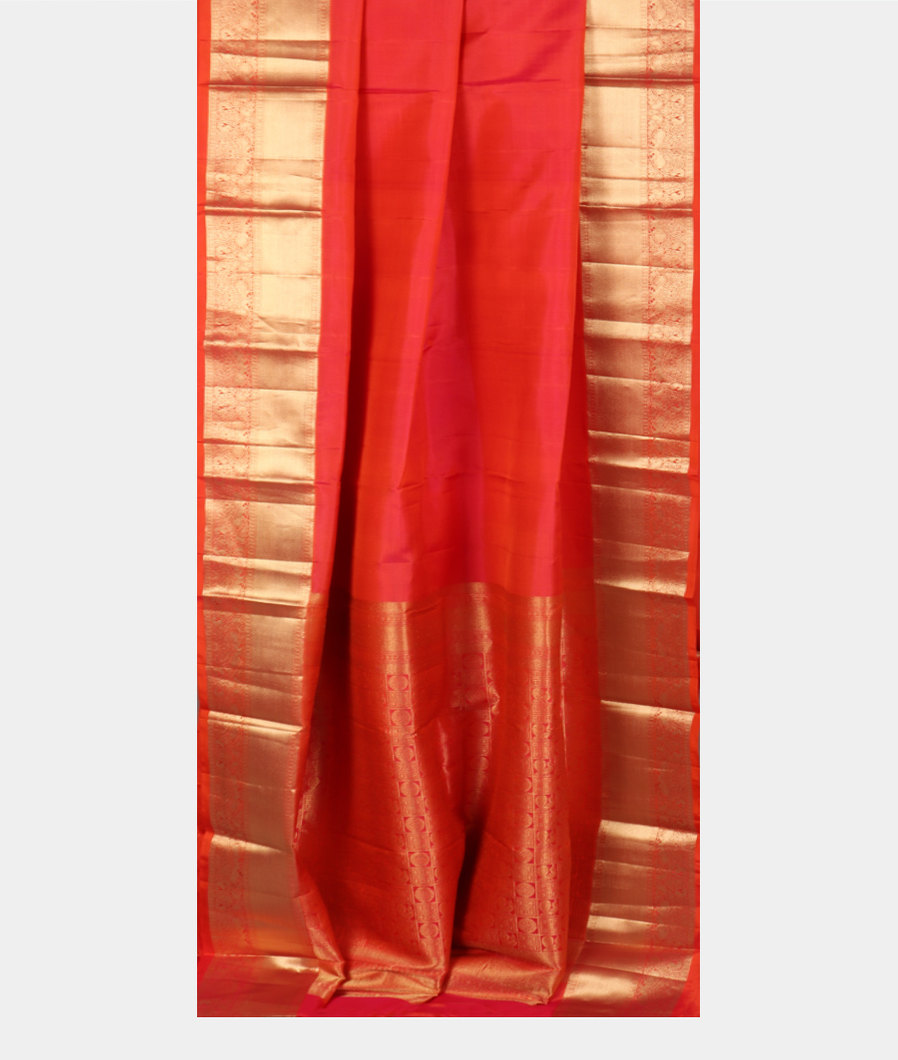 Orangish Pink Soft Silk Saree T4090772