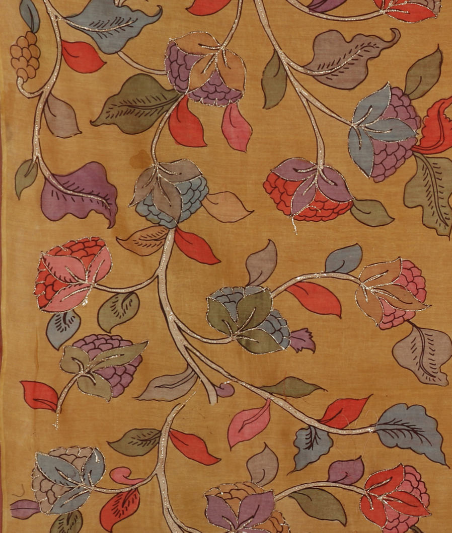 Peach Woven Organza Saree T4110814