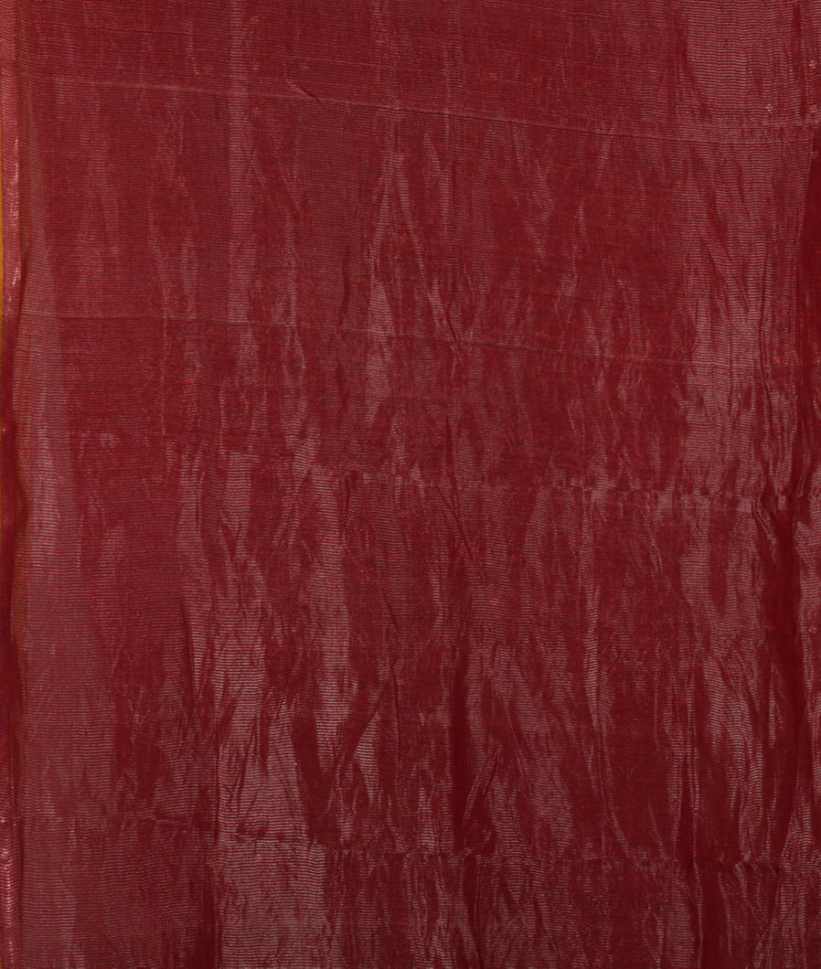 Maroon Woven Organza Saree T4110673