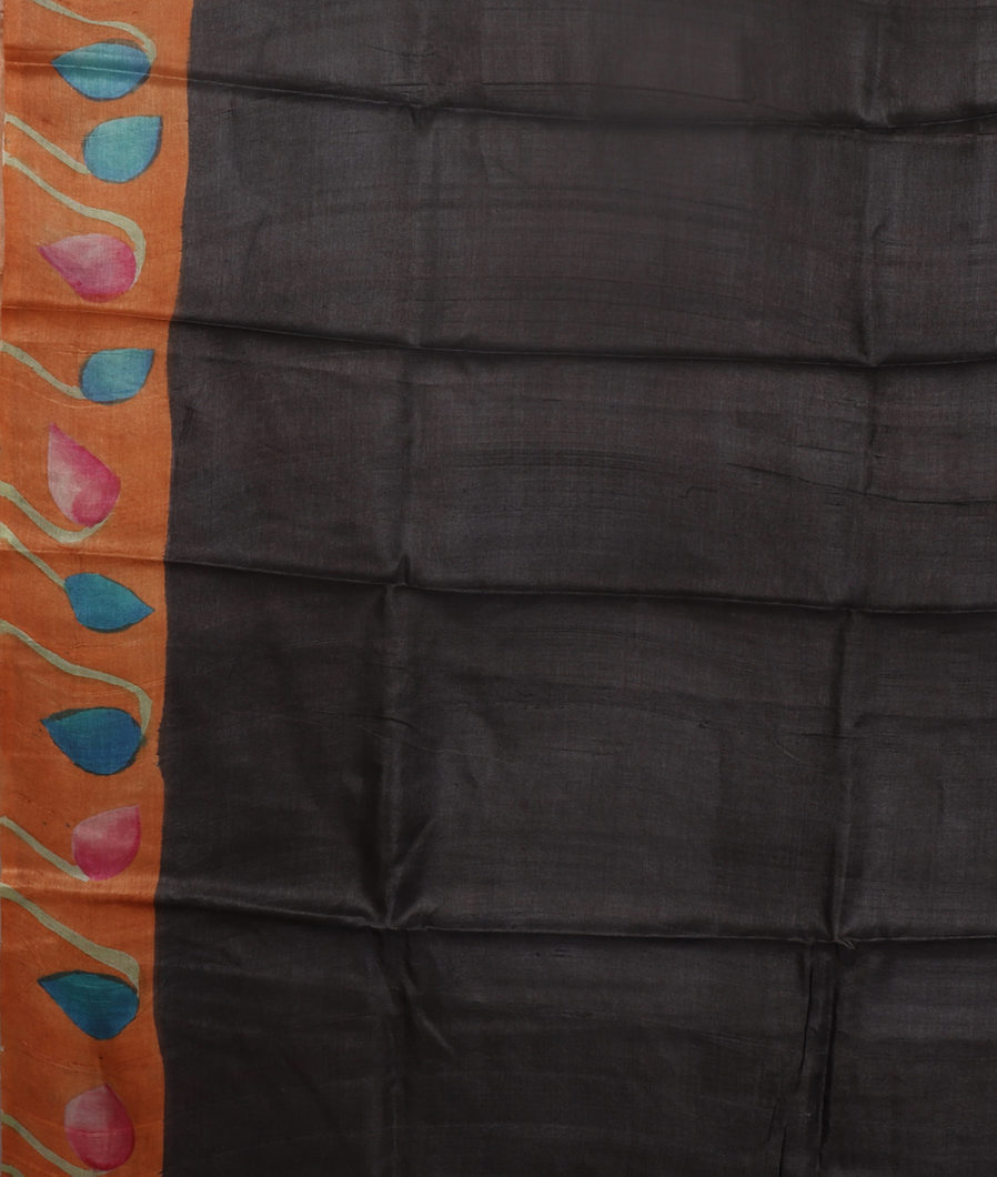 Grey Tussar Printed Saree T3832273