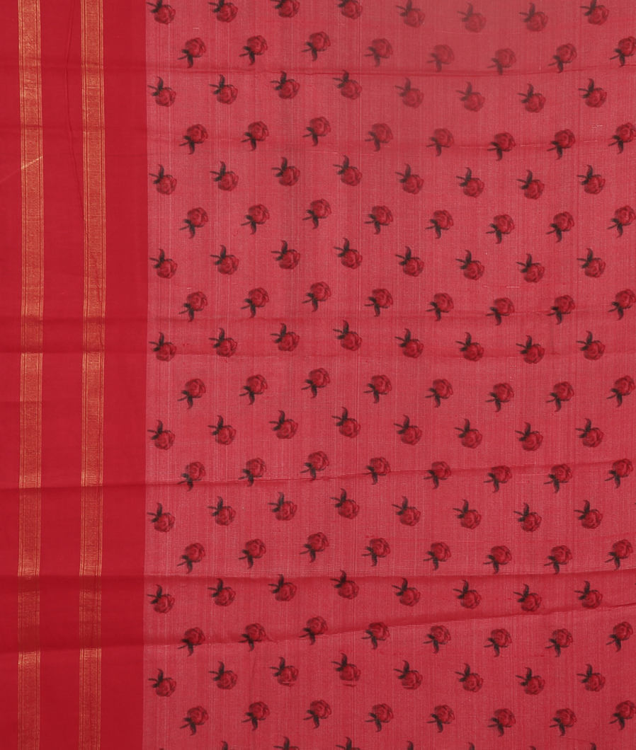 Green Tussar Printed Saree T4100323