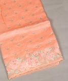 Peach Silk Kota Embroidery Saree T3972621