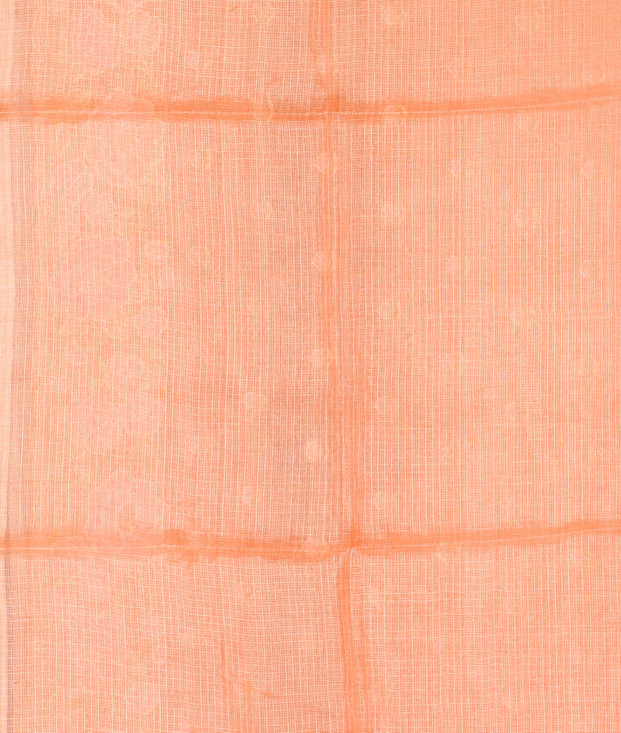 Peach Silk Kota Embroidery Saree T3972623
