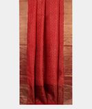 Red Printed Raw Silk Saree T3873762