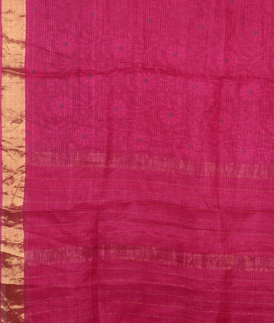 Pink Silk Kota Embroidery Saree T4115293