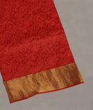 Red Silk Kota Embroidery Saree T4115411