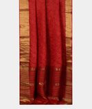 Red Silk Kota Embroidery Saree T4115412