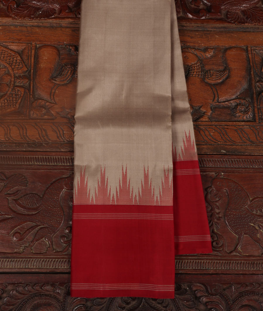 Grey Handwoven Kanjivaram Silk Saree T404103-image