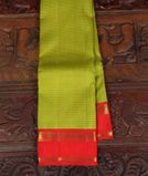 Green and Yellow Handwoven Kanjivaram Silk Saree T4057691