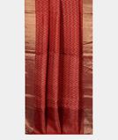 Red Printed Raw Silk Saree T4028202