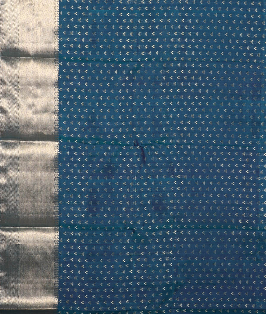 Blue Handwoven Kanjivaram Silk Saree T4032623