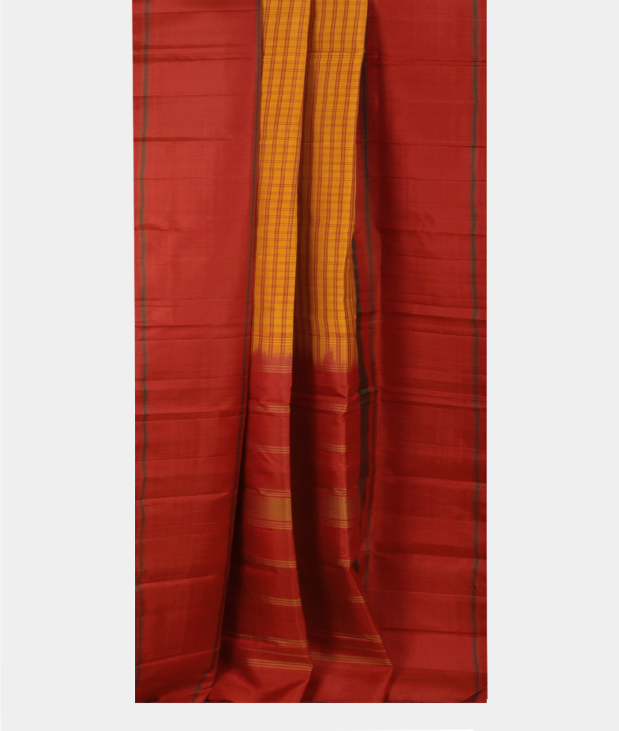 Yellow Handwoven Kanjivaram Silk Saree T4041002