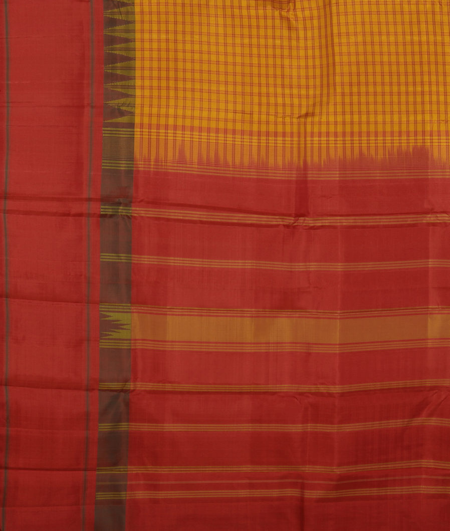 Yellow Handwoven Kanjivaram Silk Saree T4041004
