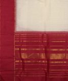 Off-White Handwoven Linen Kanjivaram Silk Saree T3921574