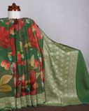 Green Banaras Georgette Silk Saree  T3985541