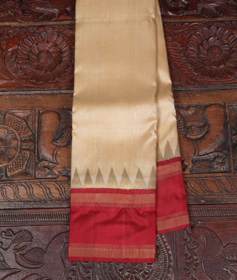 Beige Handwoven Kanjivaram Silk Saree T307729-image