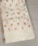 Off-White Kora Organza Embroidery Saree T4003051
