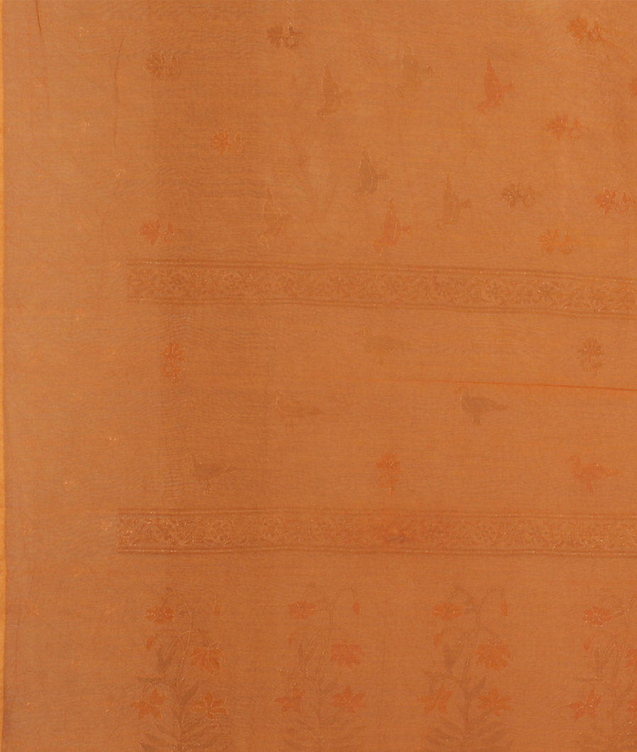 Off-White Kora Organza Embroidery Saree T4003053