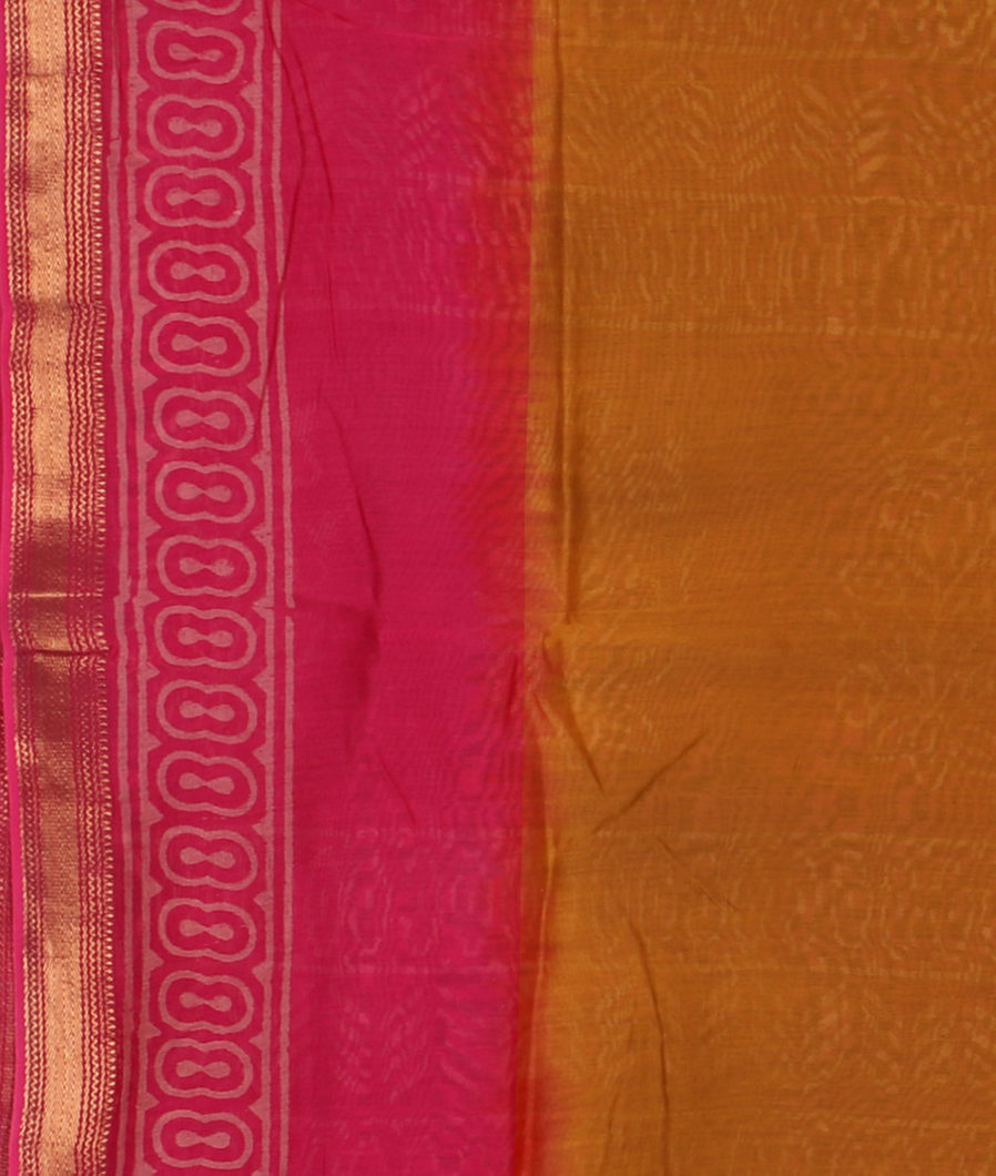 Yellow Soft Printed Cotton Saree T4111333