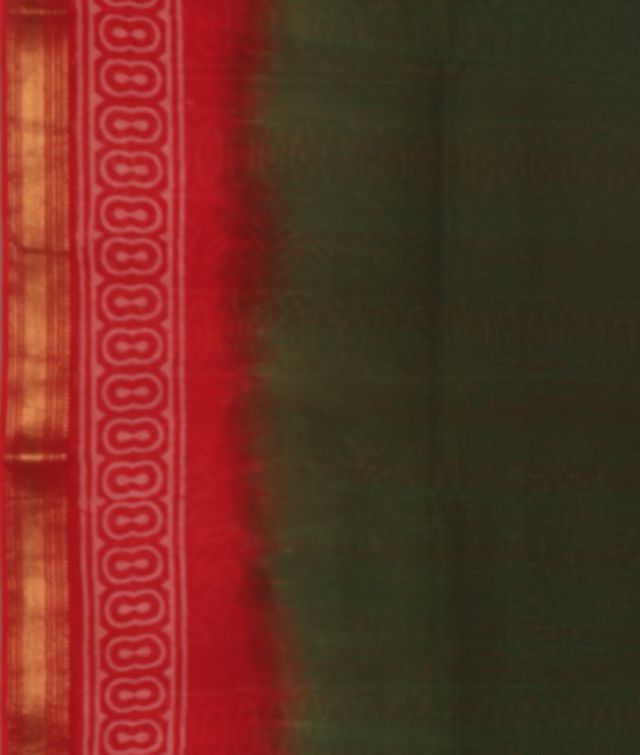 Green Soft Printed Cotton Saree T4111653