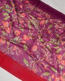 Purple Printed Soft Silk Saree T4065464