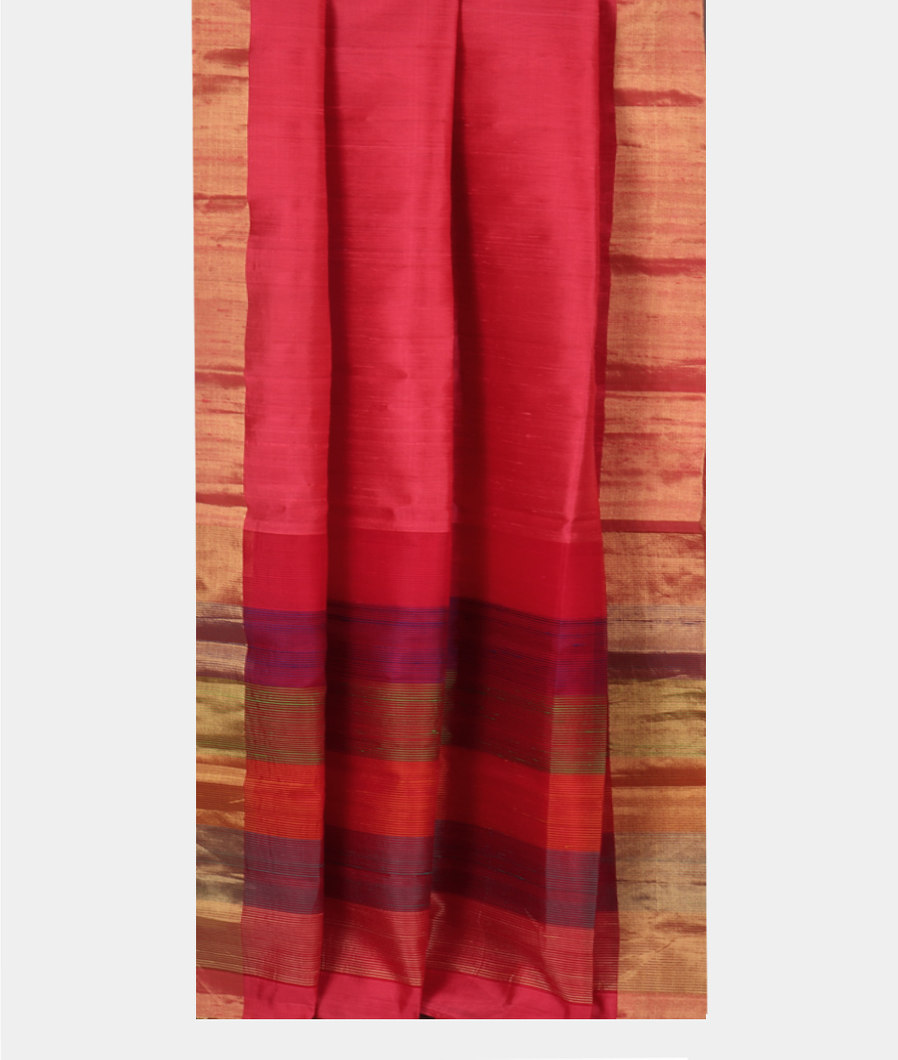 Pink Woven Raw Silk Saree T3275492
