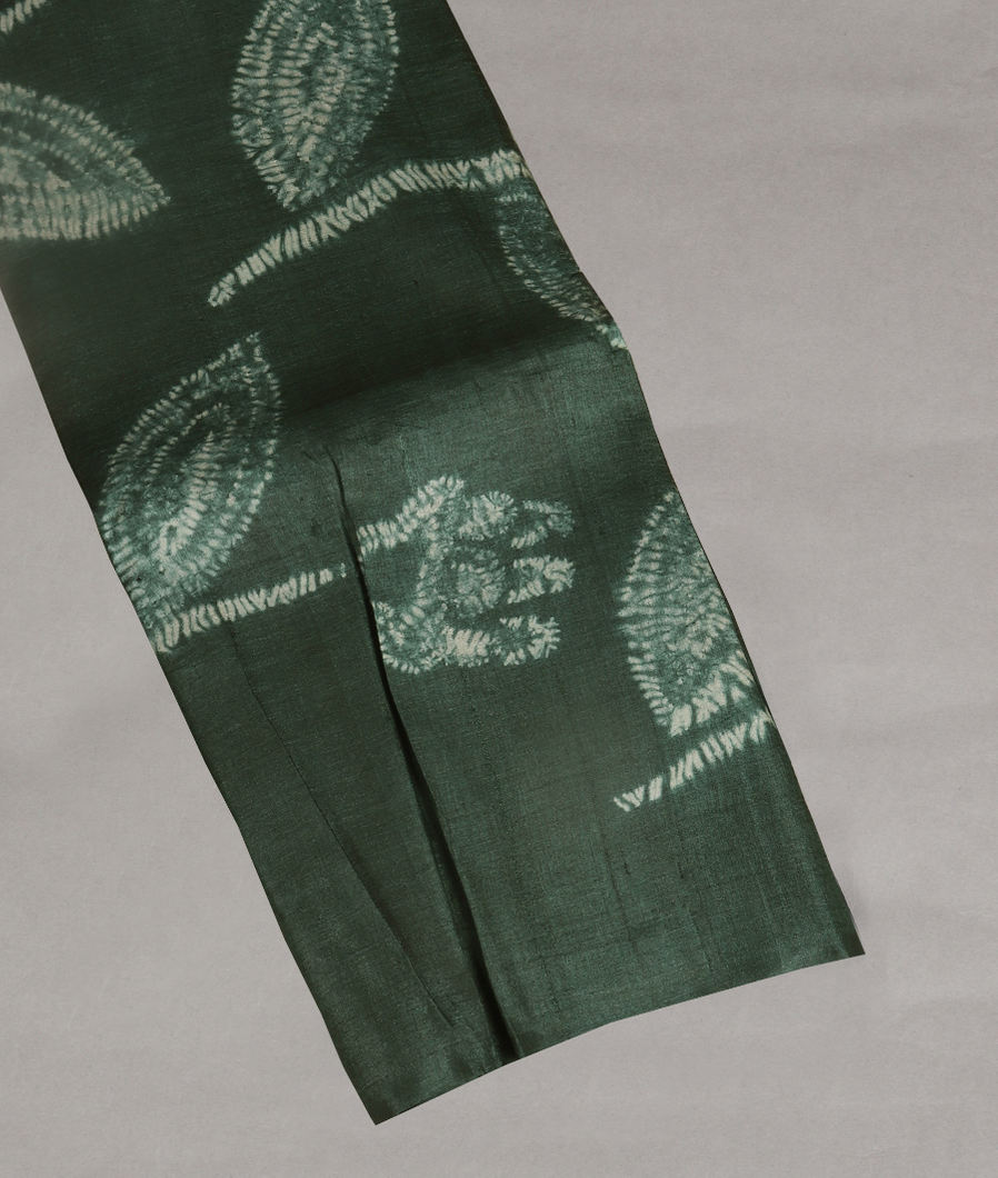 Green Tussar Printed Saree T383241-image