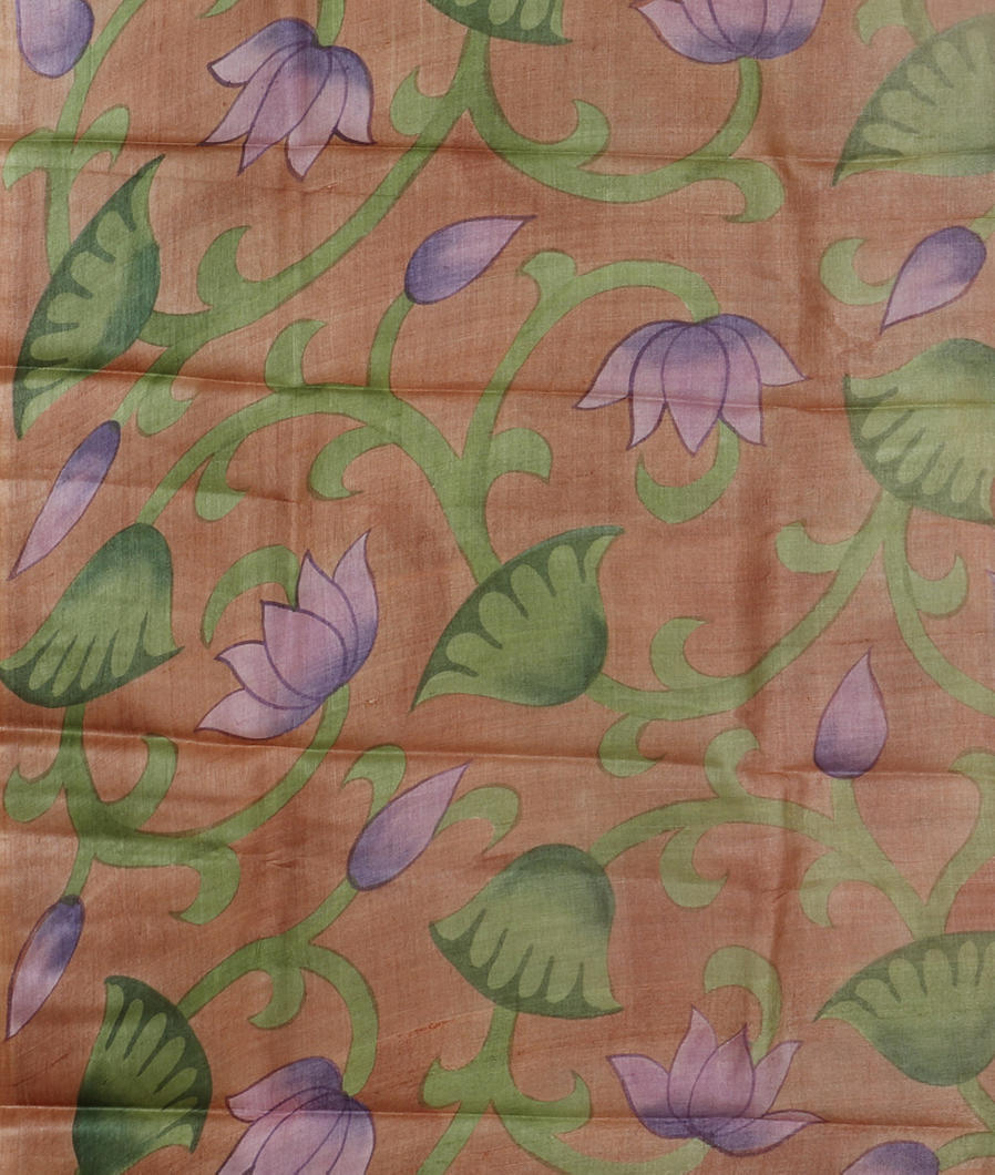 Green Tussar Printed Saree T3832413