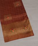 Brown Tussar Embroidery Saree T3934291