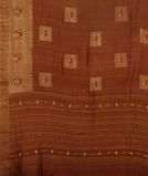 Brown Tussar Embroidery Saree T3934294