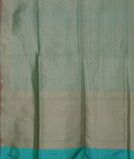 Bluish Green Banaras Silk Saree T3903814